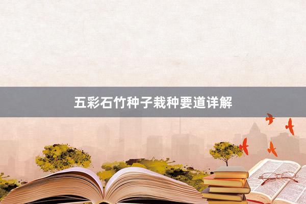 五彩石竹种子栽种要道详解